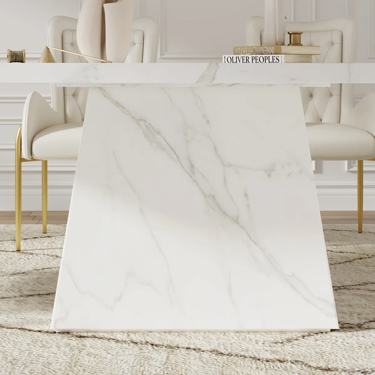 79" Modern Rectangular Sintered Stone Dining Table, Indoor/Outdoor, Seats 6-8 — image 19