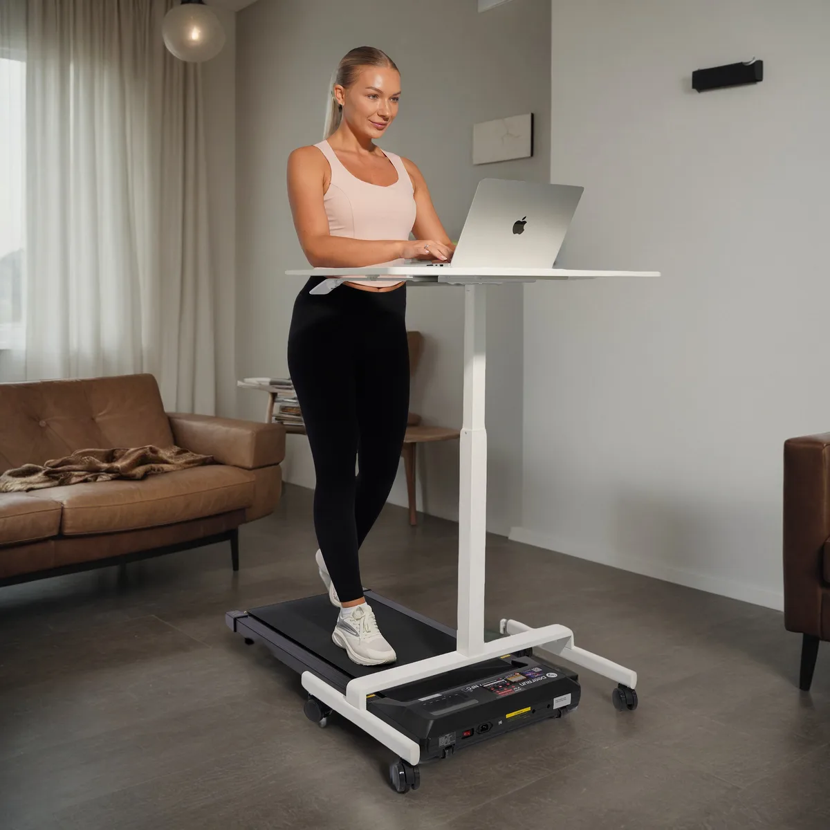 Adjustable Standing Desk - 31.5''L *18.9''W Large Rolling Laptop Desk for Treadmills — image 4