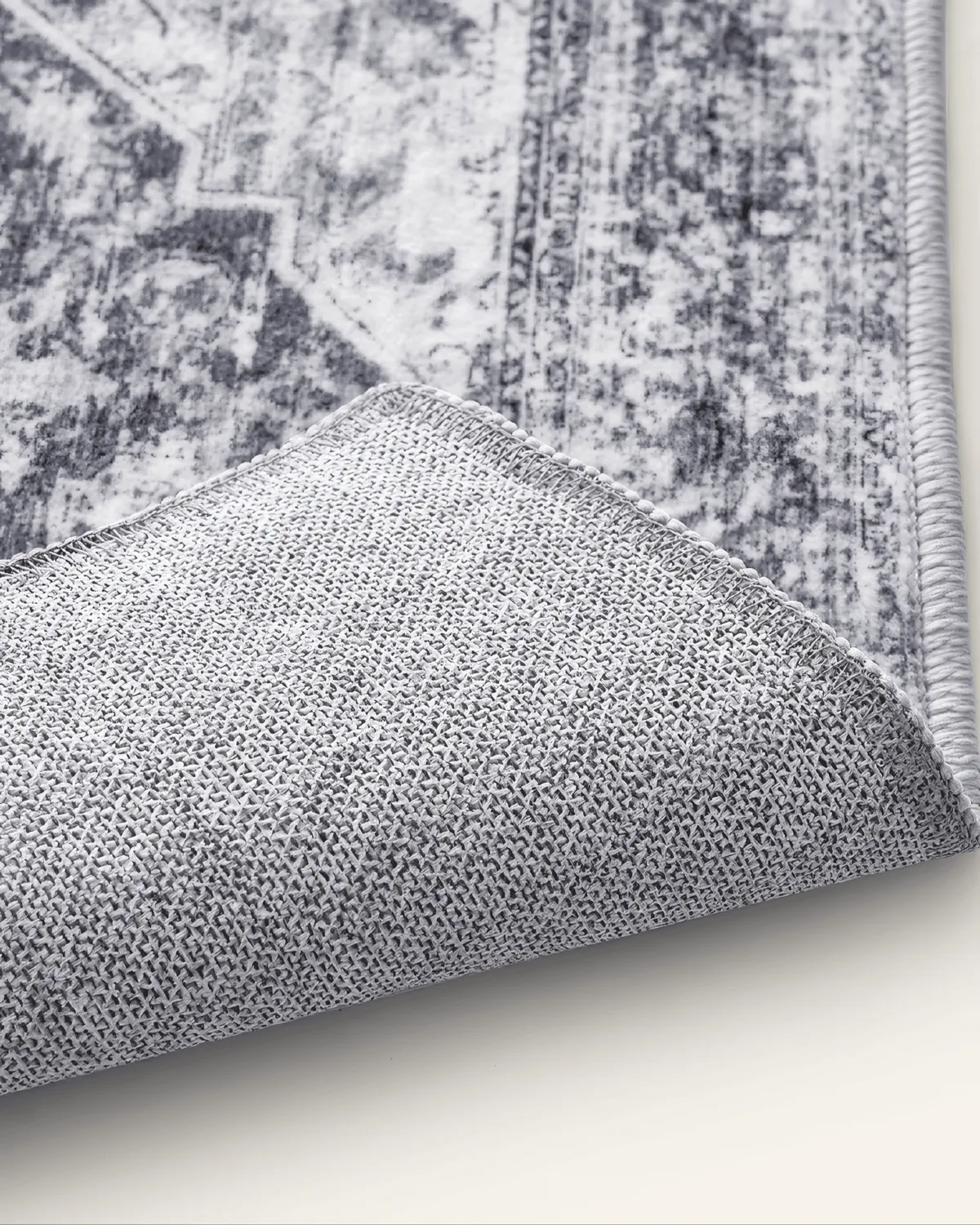 Diana's Garden Denim Blue Washable Area Rug — image 7