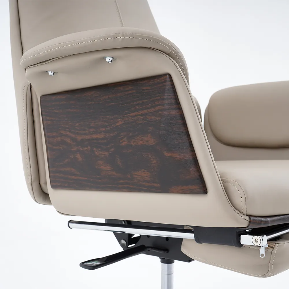 Reclining Leather Office Desk Chair High Back Adjustable Swivel — image 25