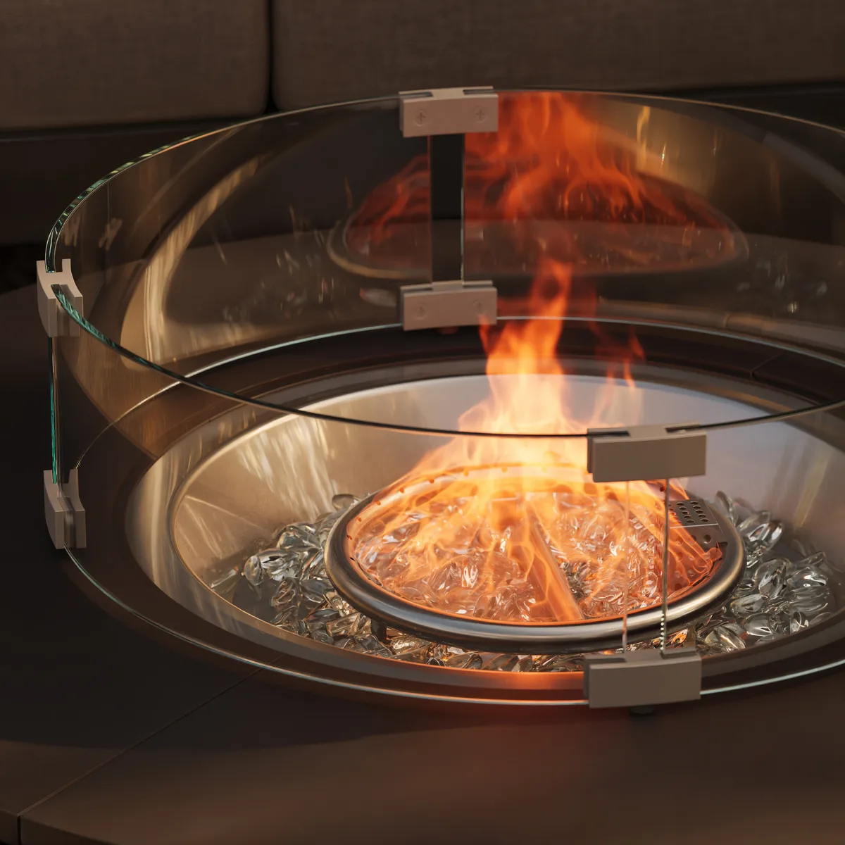 Tevara 39" Round Smokeless Propane Patio Fire Pit Table All Weather — image 5