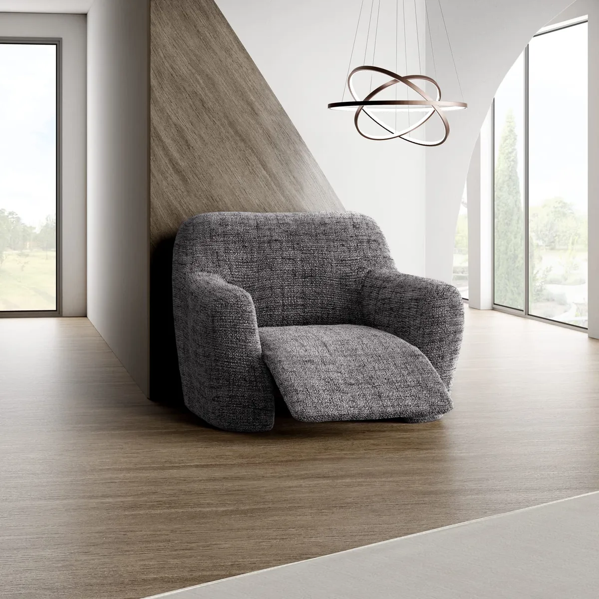 Recliner Chair Slipcover - 1-Piece Furniture Protector - Form Fit, Machine Washable -Microfibra PrintedCollection — image 3