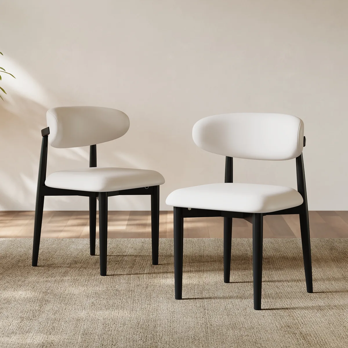 Modern PU Leather Dining Chair with Rubber Wood Legs — image 25