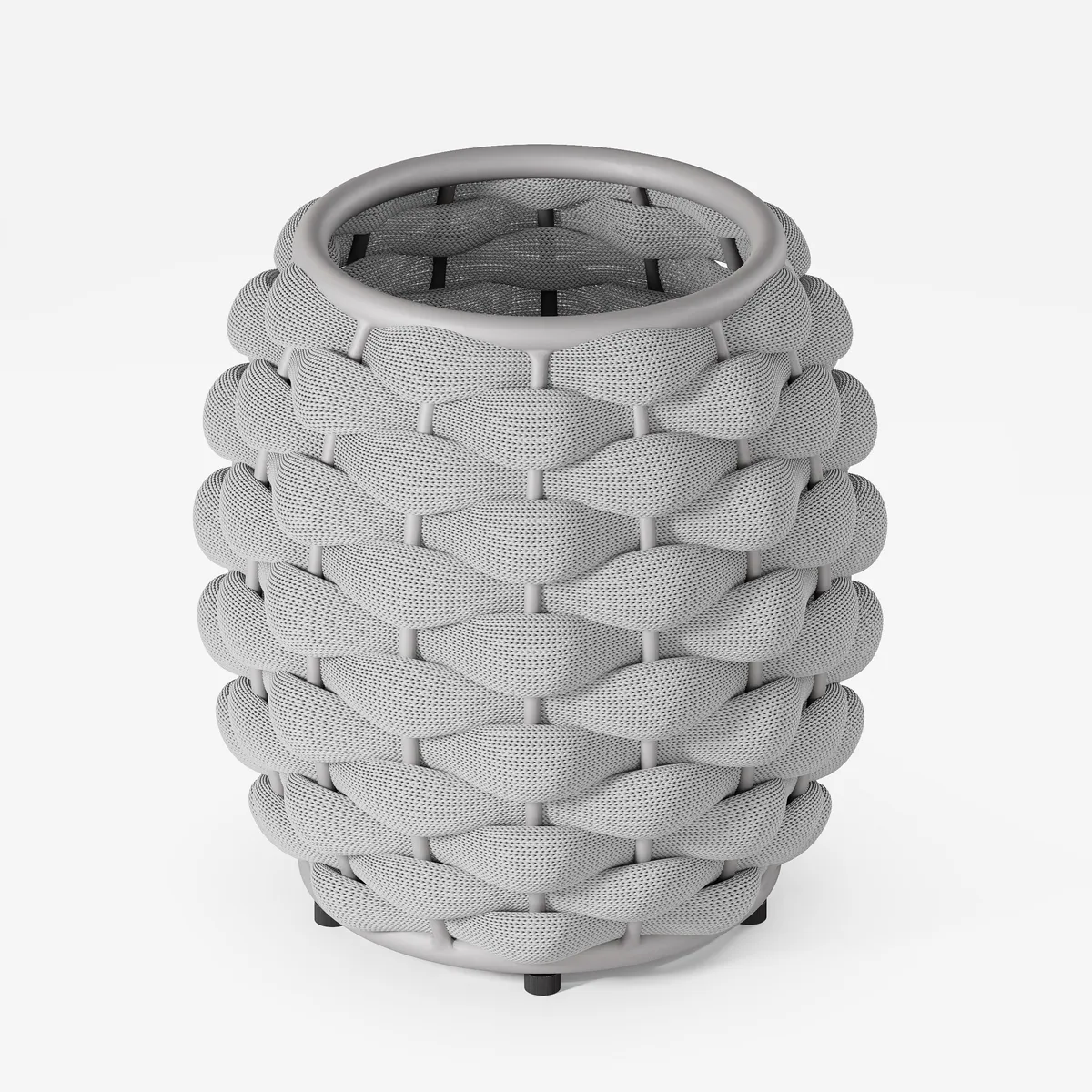 Cocaro Outdoor Rope-Woven Side Table with Storage & Slate Top in Dark — image 19