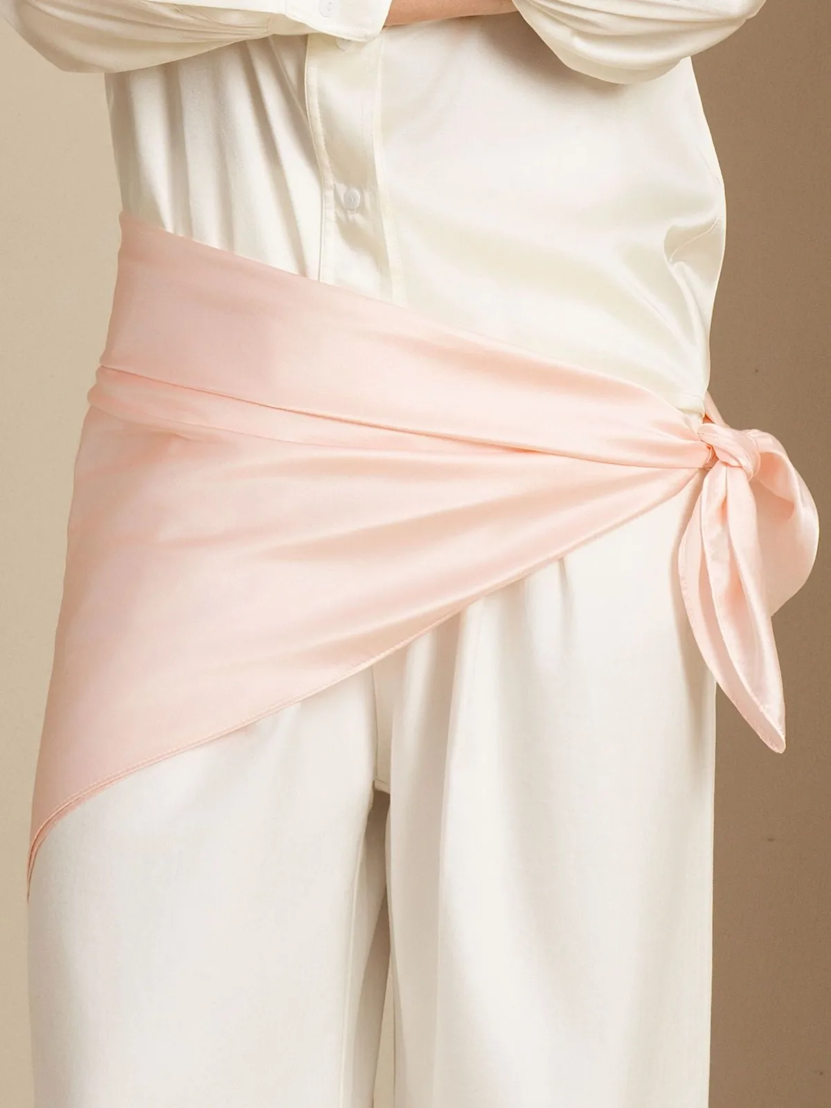 100% Mulberry Silk Classic Elegant Square Scarf - Size 90x90cm — image 3