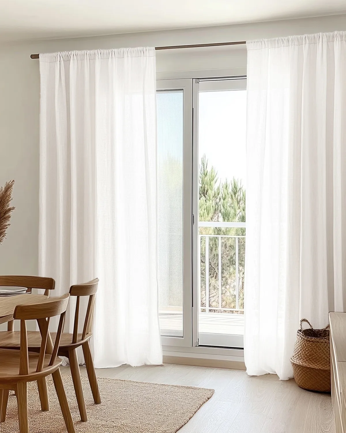 Yarn Linen Look Sheer Custom Curtain — image 3