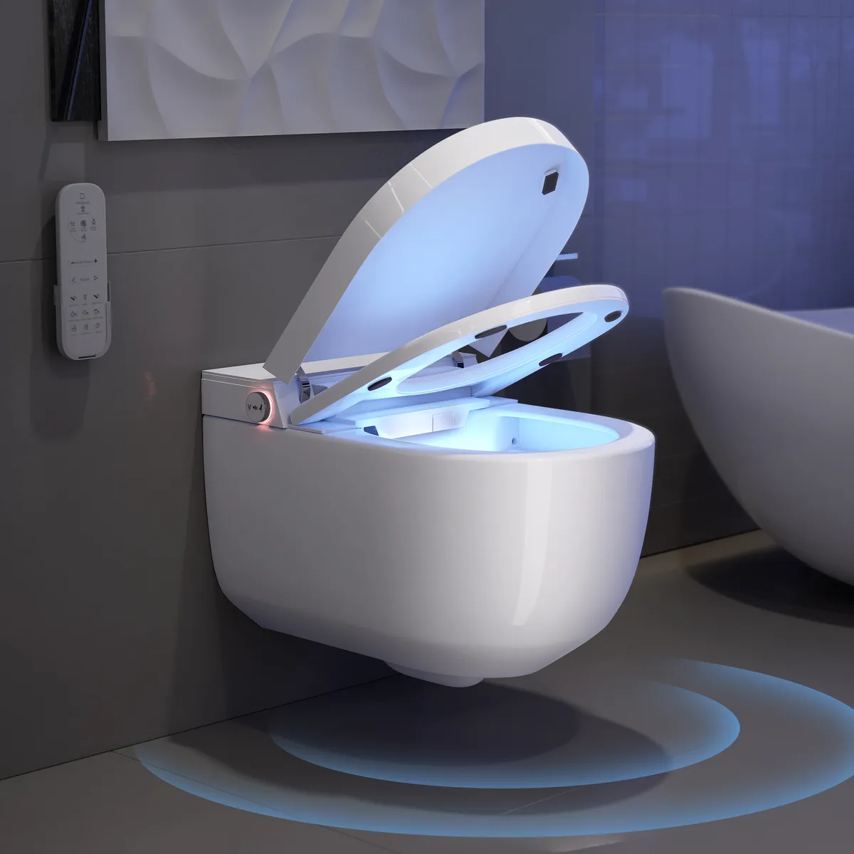 Automatic Wall-Mounted Smart Bidet Toilet with UV Sterilization and Dual Flush