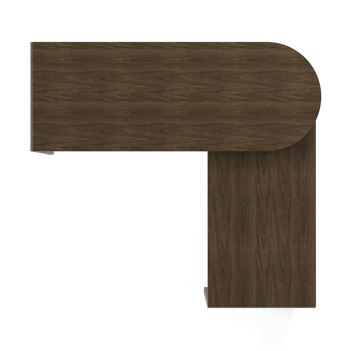 Modern 60" L-Shaped Walnut Office Desk with Drawers, Rotating Design — image 20