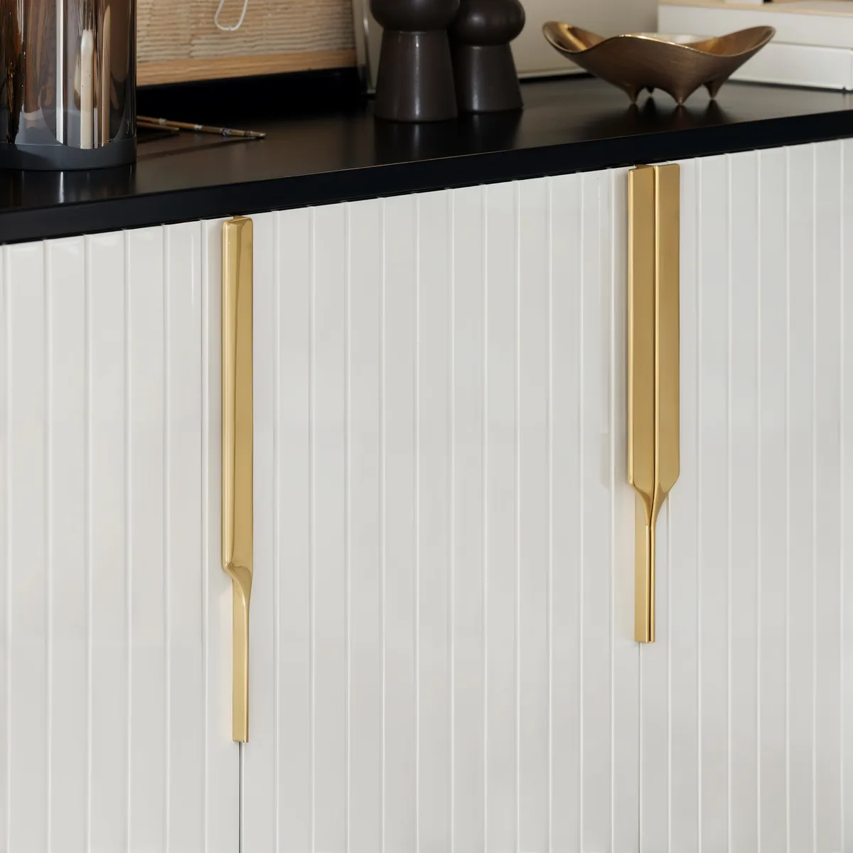 4-Door Wood 60" Sideboard with 3 Shelves Aro Contemporary — image 17