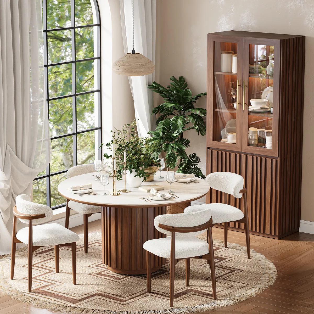 Aura Glass Tall Display Cabinet with LED Light — image 3