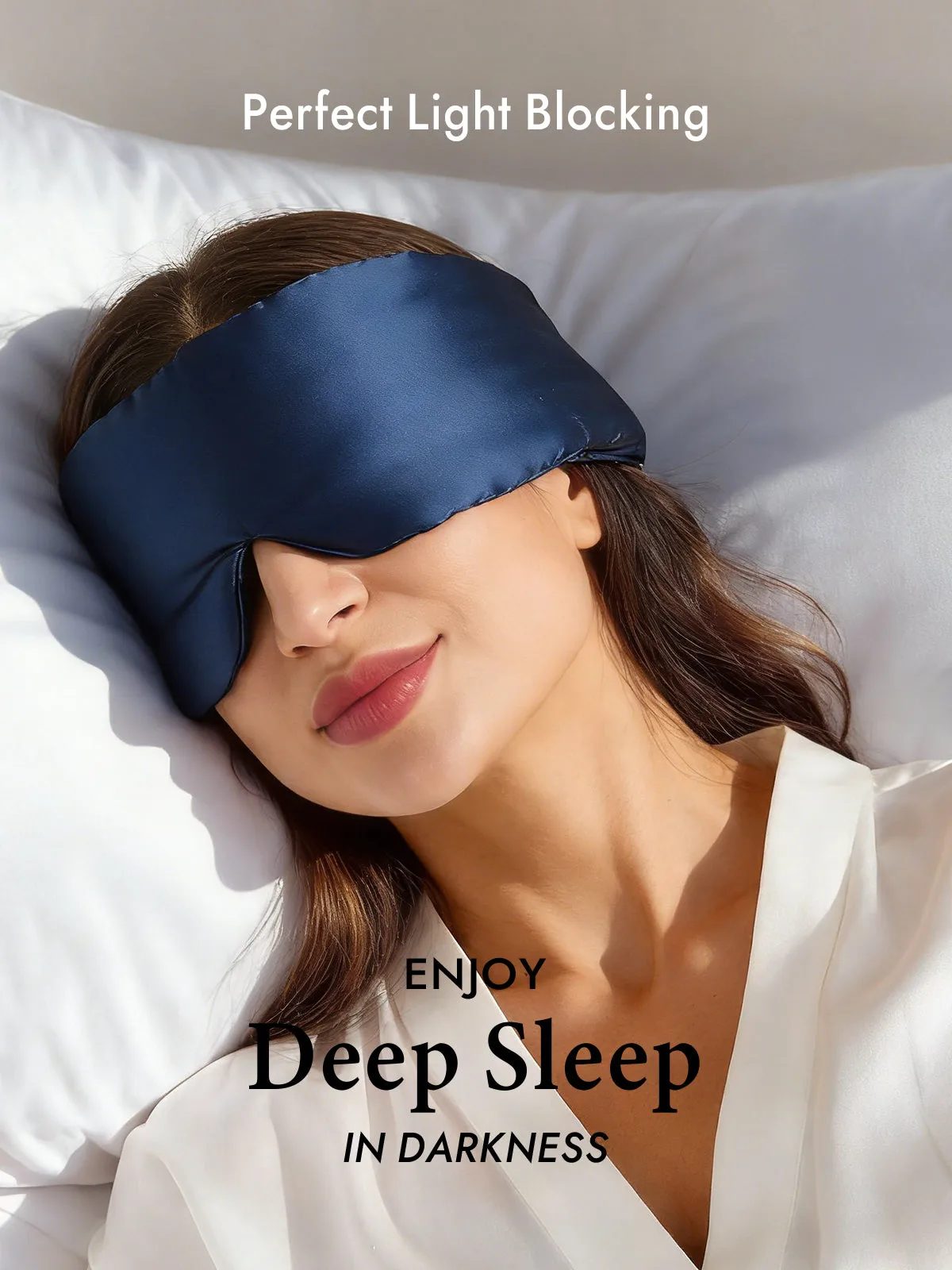 100% Mulberry Silk Adjustable Velcro Wrap-Around Silk Sleep Eye Mask — image 5