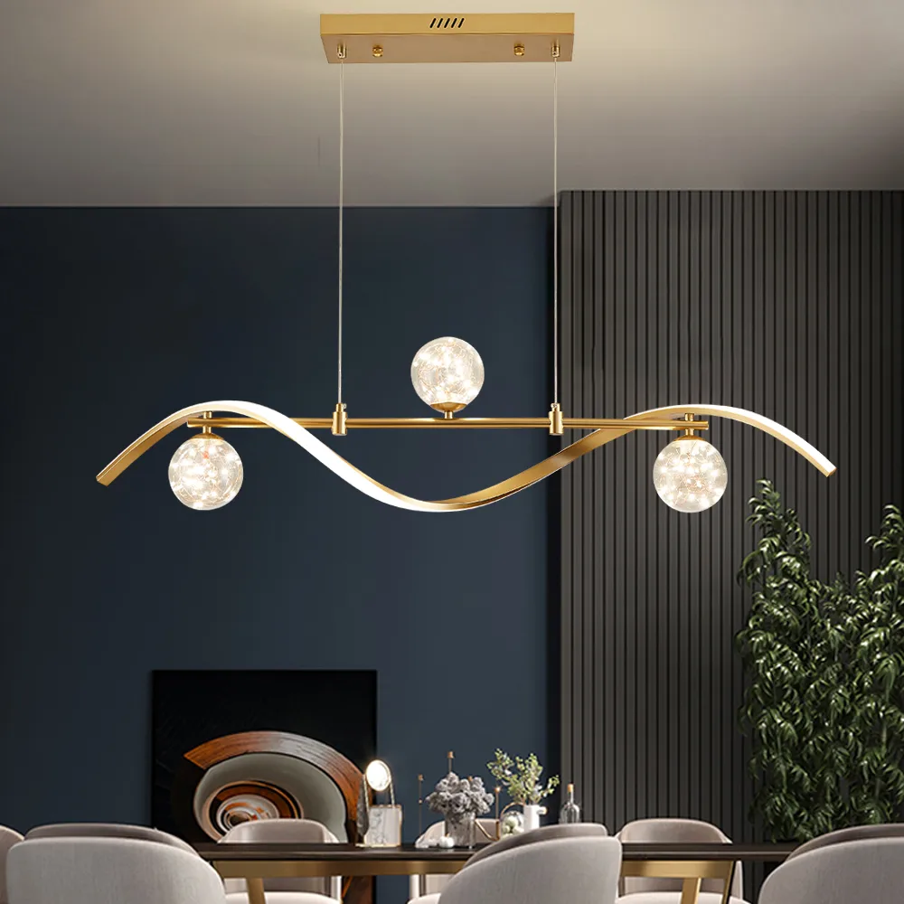 Set Of Two 4-Light LED Linear Dimmable Kitchen Island Lighting — image 2
