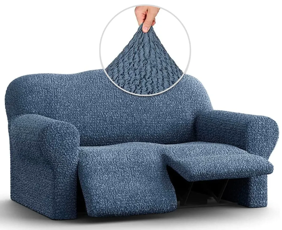 Recliner Loveseat Slipcover - 1-Piece Furniture Protector - Form Fit, Machine Washable - CottonRich Collection — image 3