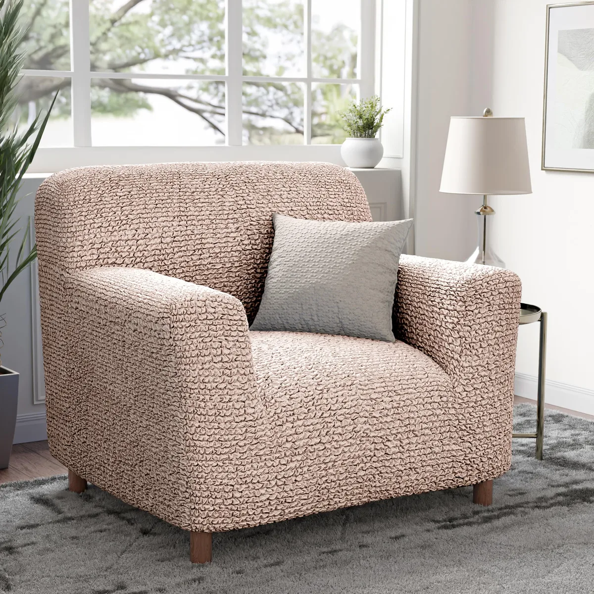 Armchair Slipcovers - 1-Piece Furniture Protector - Form Fit, Machine Washable -MicrofibraCollection — image 3