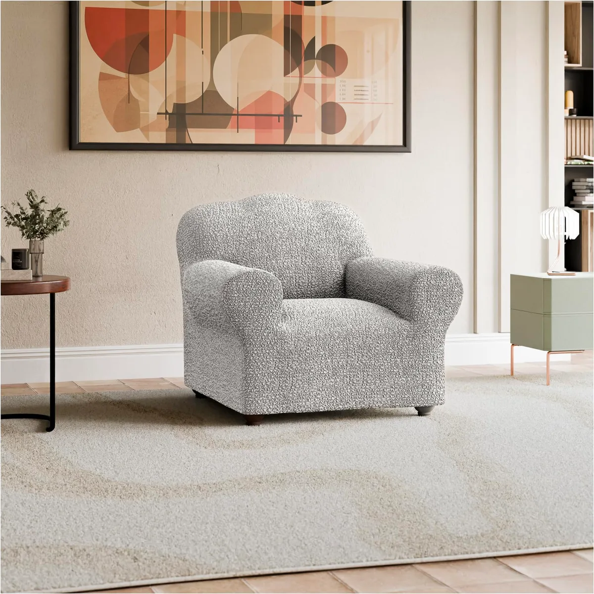 Armchair Slipcovers - 1-Piece Furniture Protector - Form Fit, Machine Washable - CottonRich Collection — image 14
