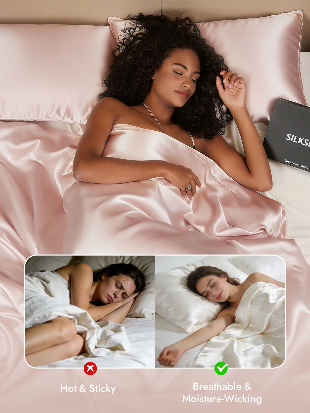 25Momme Mulberry Silk Seamless Duvet Cover (WITHOUT PILLOWCASES) — image 5