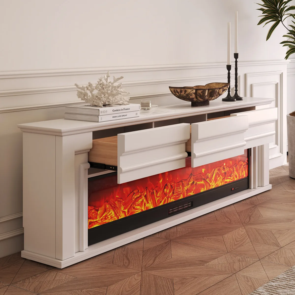 60" Electric Fireplace TV Stand with Remote Control — image 24