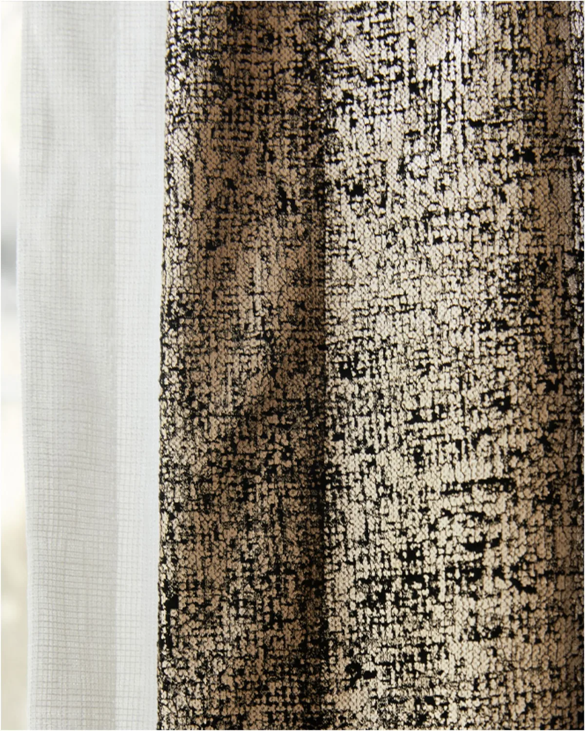 Klimt Foil Printed Velvet Patterned Custom Curtain | Designed in Italy — image 5