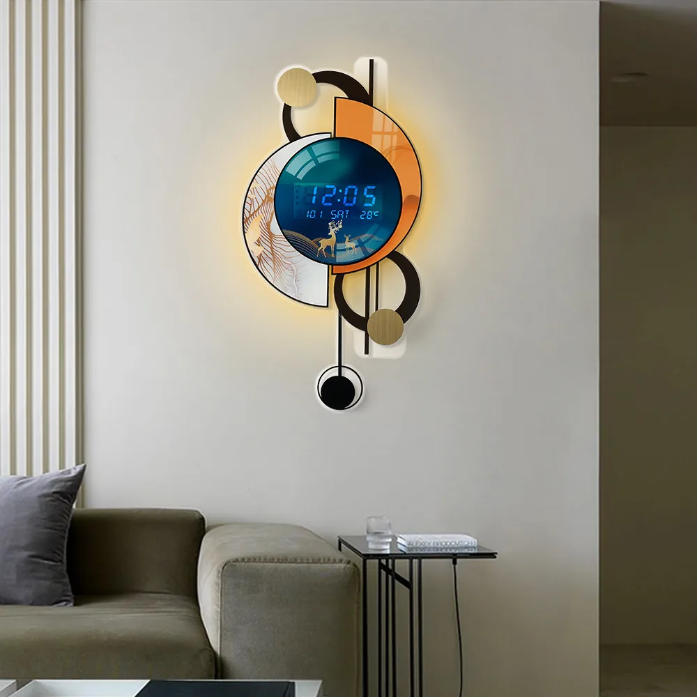 26" LED Silent Wall Clock with Voice-Activated & Dual Power Supply — image 3