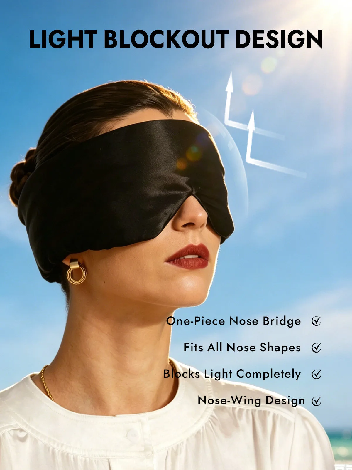 100% Mulberry Silk Double-Sided Eye Mask With Silent Velcro Closure — image 4
