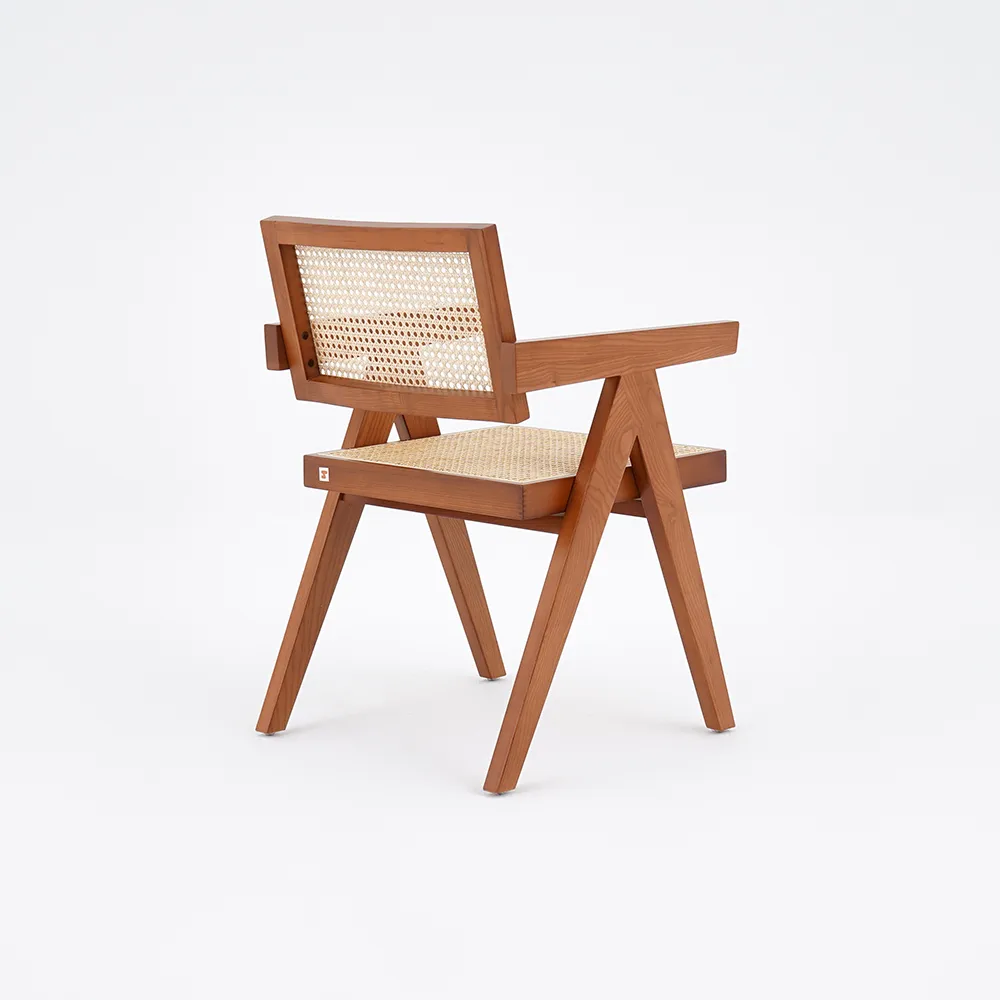 Archic Rattan Dining Chairs with Solid Wood Frame Japandi — image 10