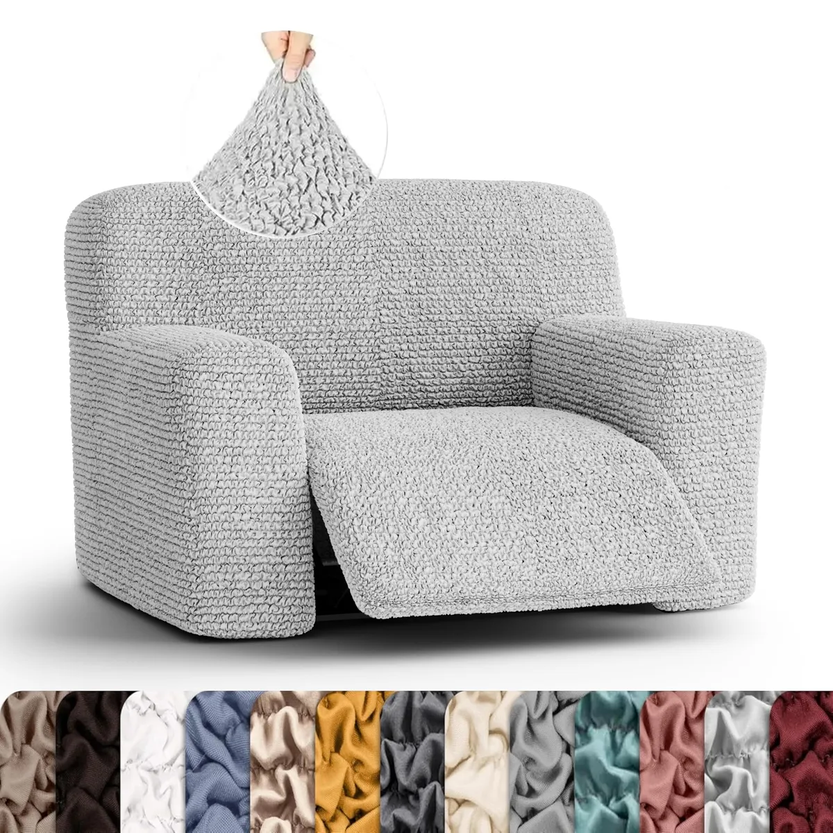 Oversized Recliner Chair Slipcover - 1-Piece Furniture Protector - Form Fit, Machine Washable -MicrofibraCollection