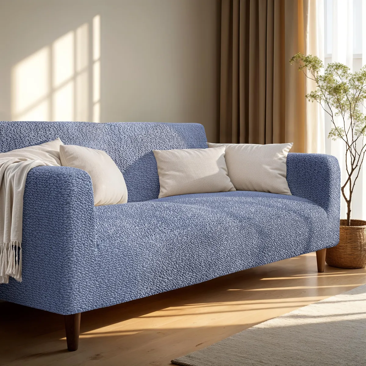 Loveseat Slipcovers - 1-Piece Furniture Protector - Form Fit, Machine Washable -MicrofibraCollection — image 18