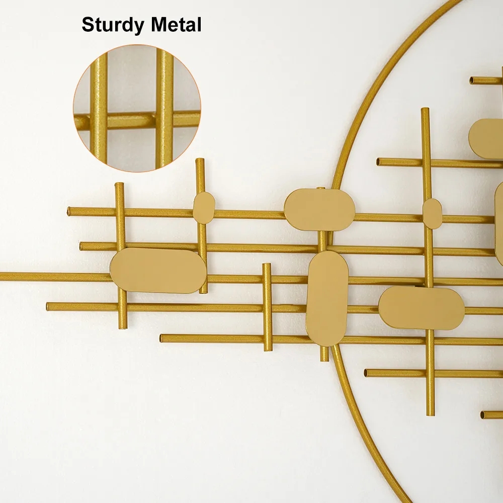 3D Modern Big Gold Wall Decor For Living Room Unique Decorative Metal Home Hanging Art — image 8