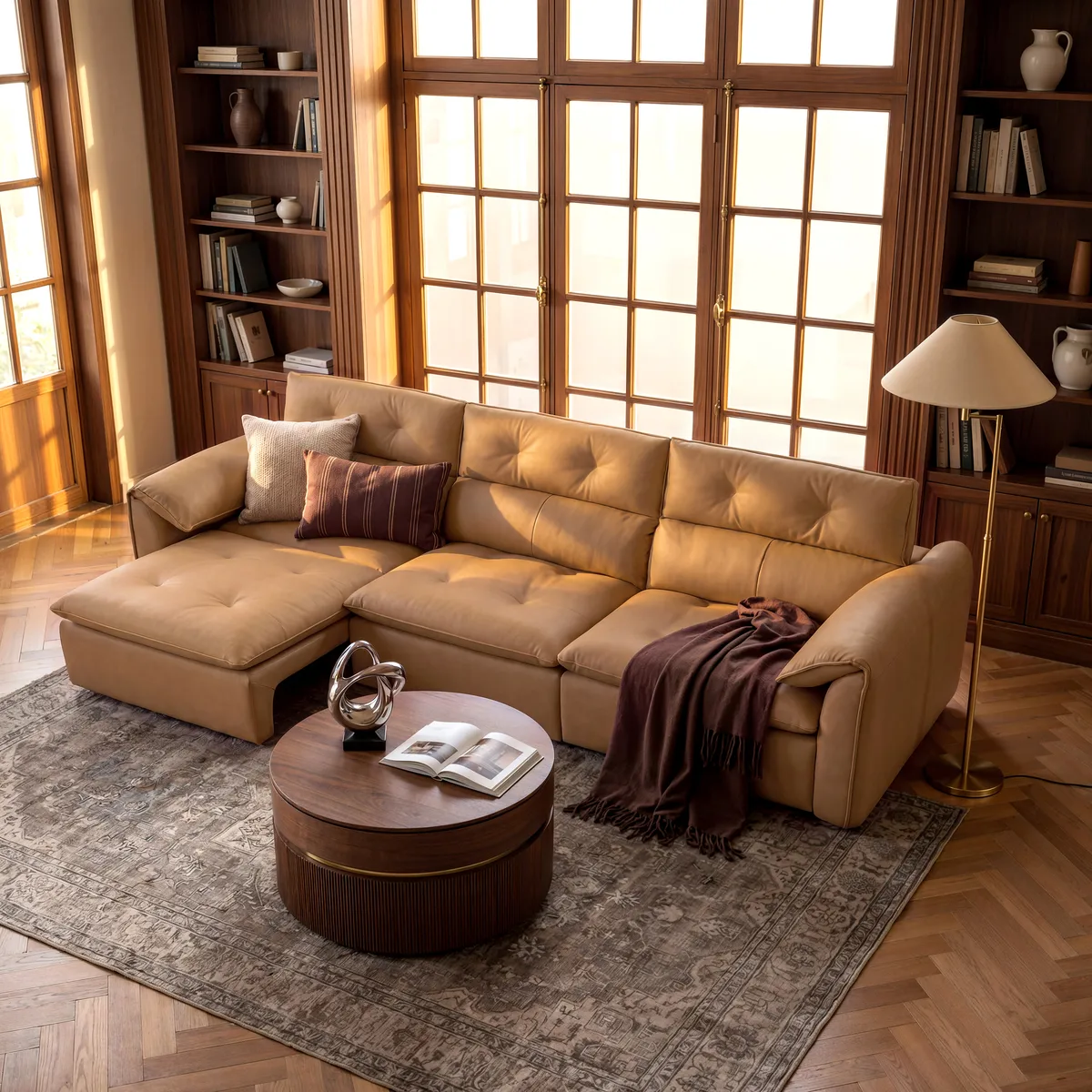 87" 2-Seater Genuine Leather Power Convertible Sleeper Sofa — image 6