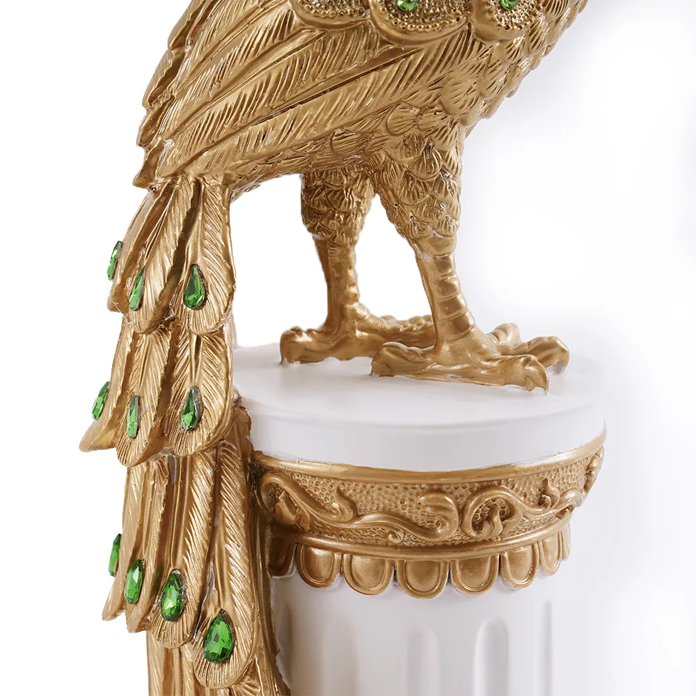 27.6" Large Glam Peacock Floor Sculpture Decor Art Living Room Bedroom — image 16