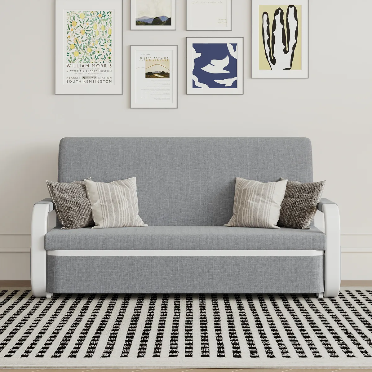 Deep Gray Queen Size Daybed with Storage & Trundle — image 13