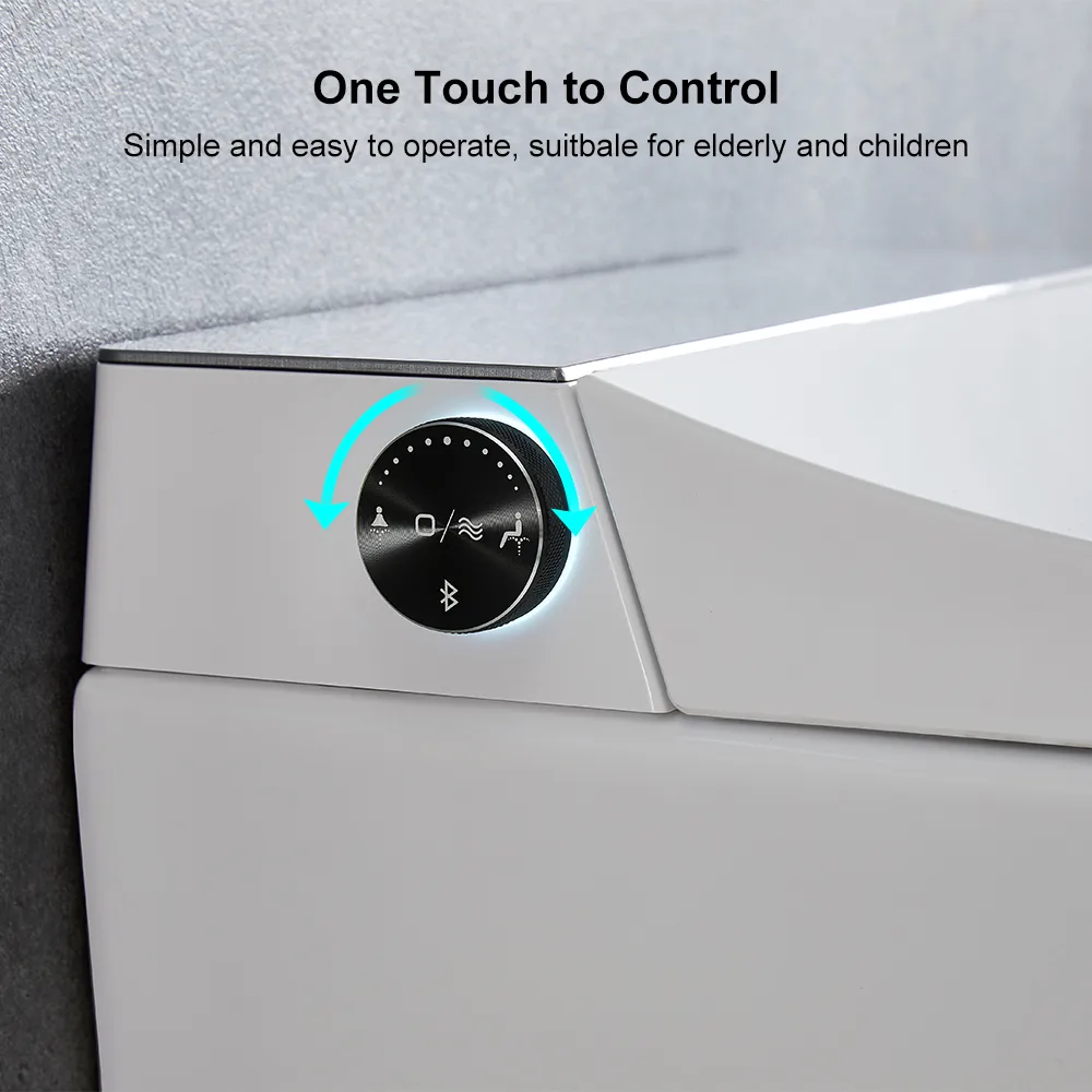 Set of Two Elongated Smart Toilet Wall Mounted 1.58 GPF Automatic with In-Wall Tank & Carrier System — image 9