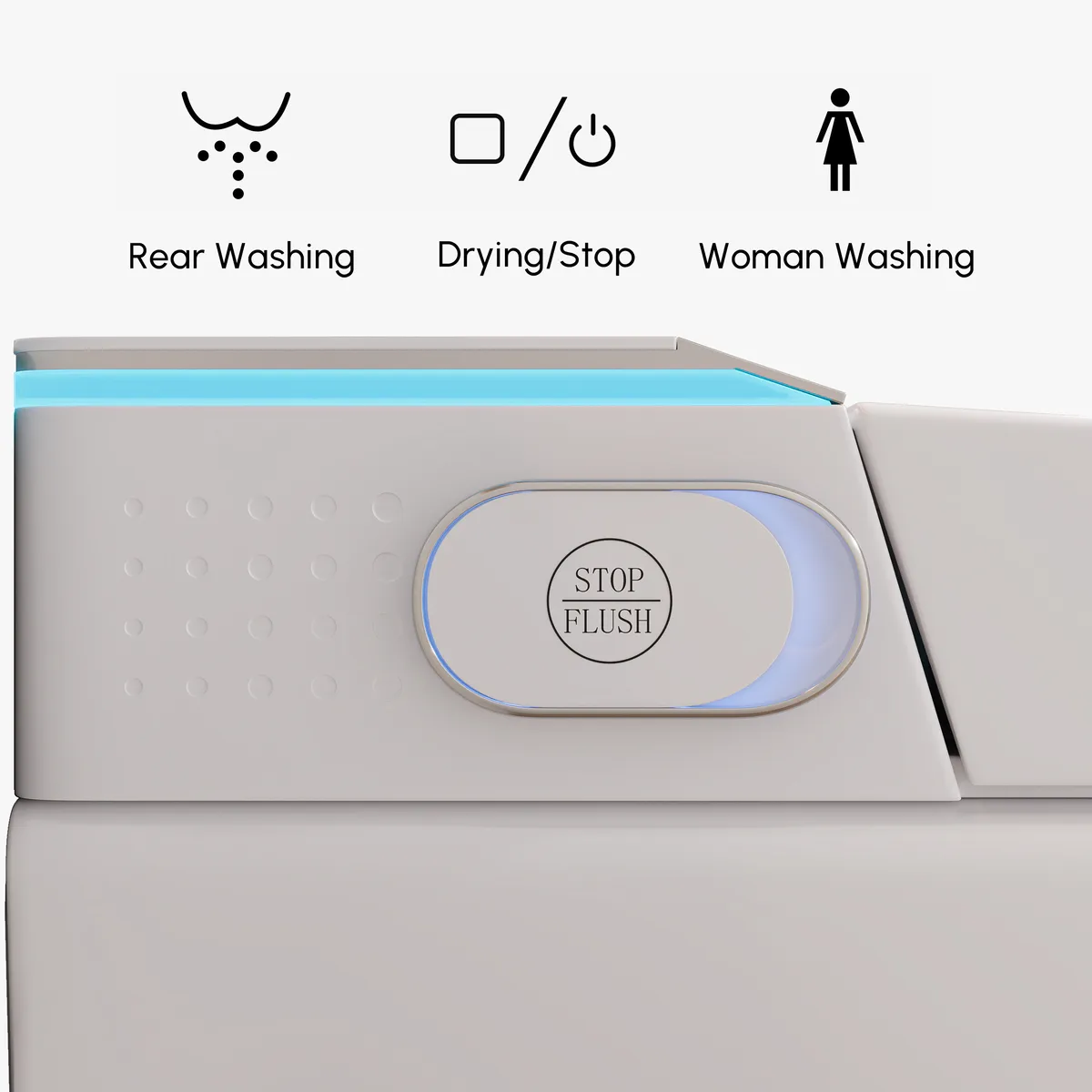 Automatic Wall-Mounted Smart Bidet Toilet with Built-in Tank 1.28 GPF — image 10