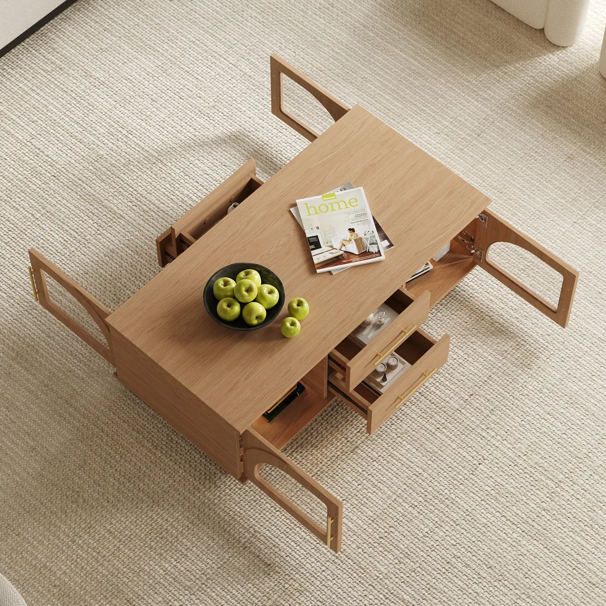 Arune Arched Glass Coffee Table Modern — image 16
