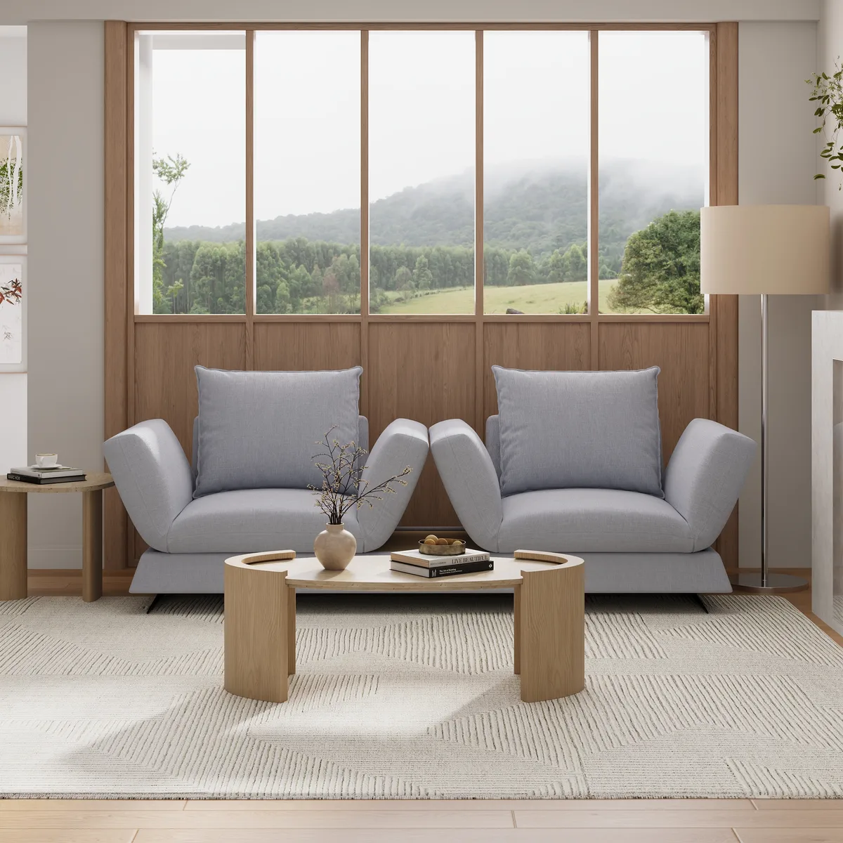 84" Rotatable Convertible Sleeper Sofa Cotton & — image 14