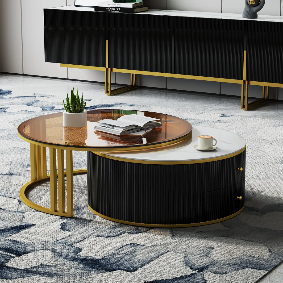Grovyn Modern Nesting Sintered Stone Top