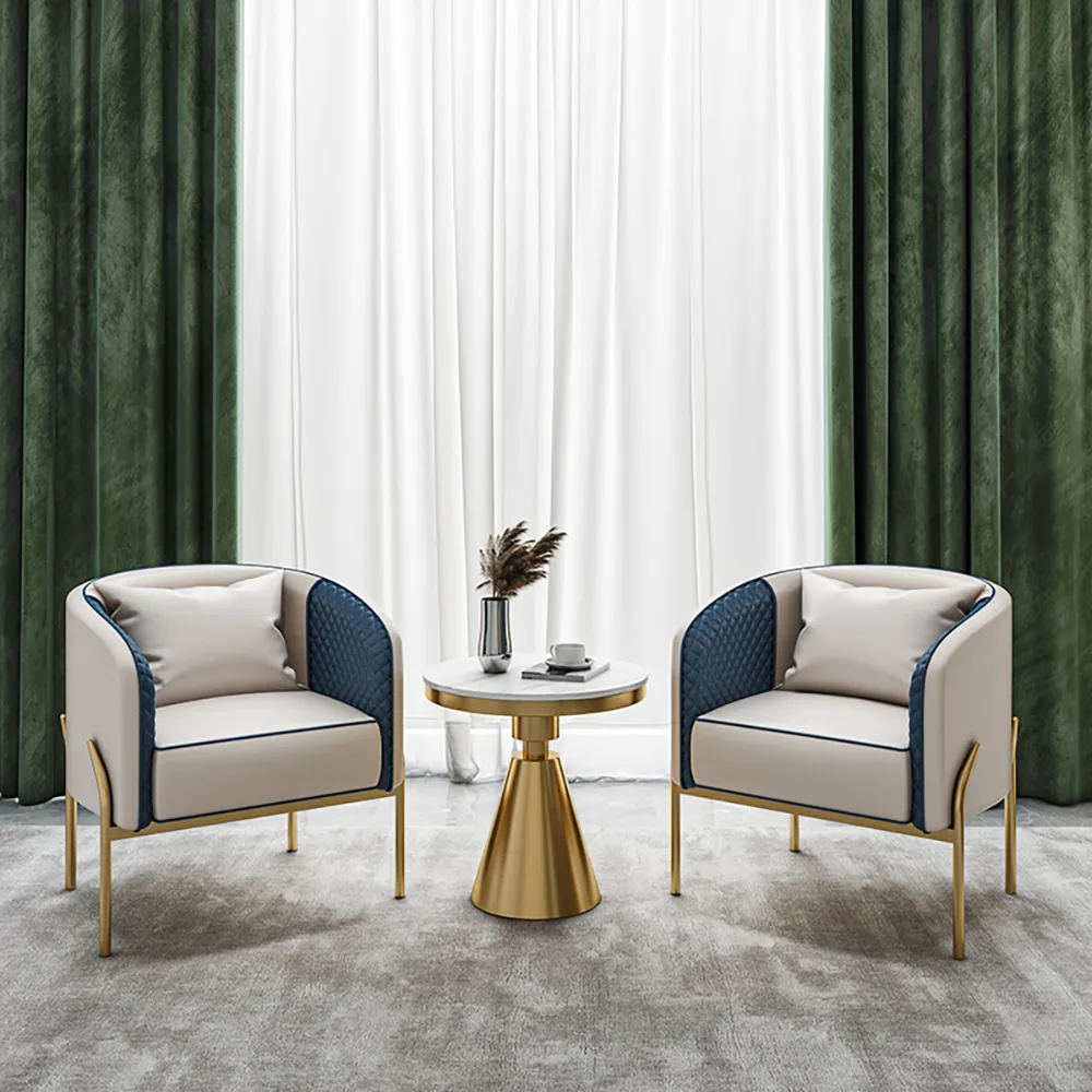 Modern Accent Chair Tufted Upholstered PU Leather Accent Chair — image 3