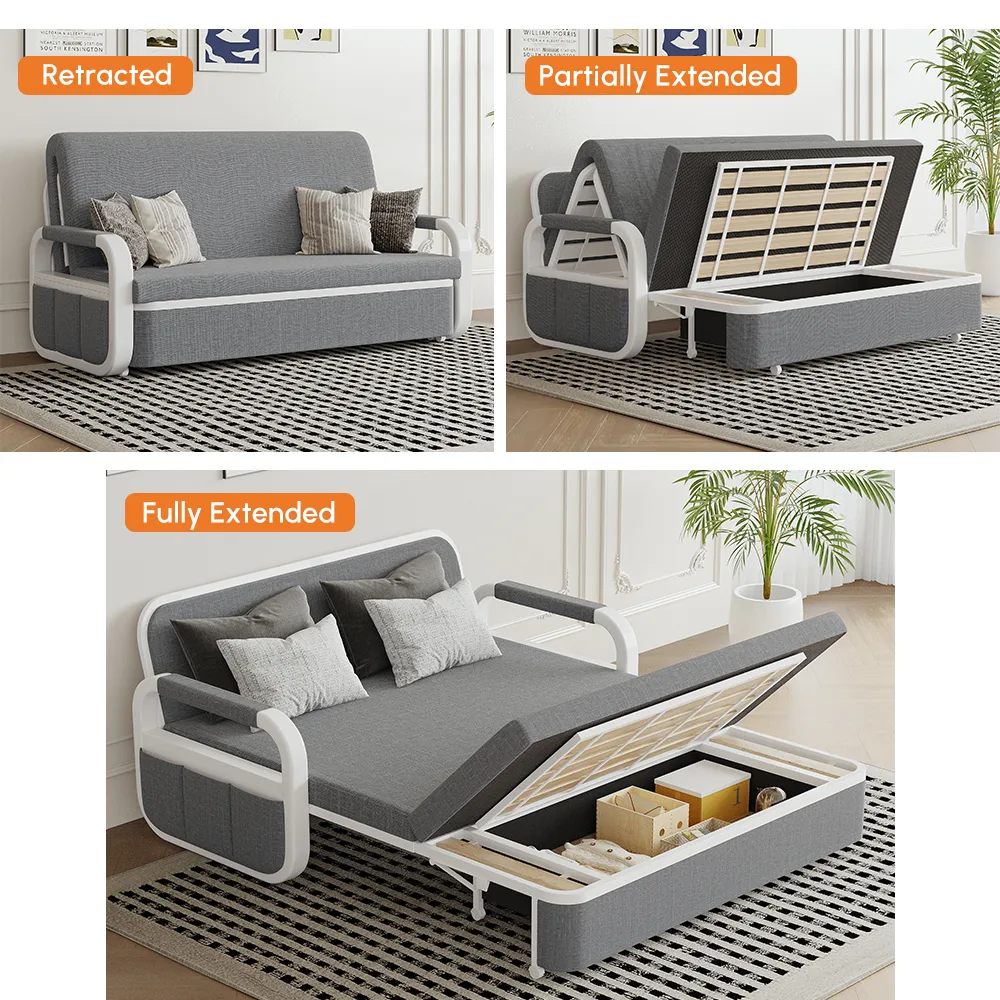 Deep Gray Queen Size Daybed with Storage & Trundle — image 15
