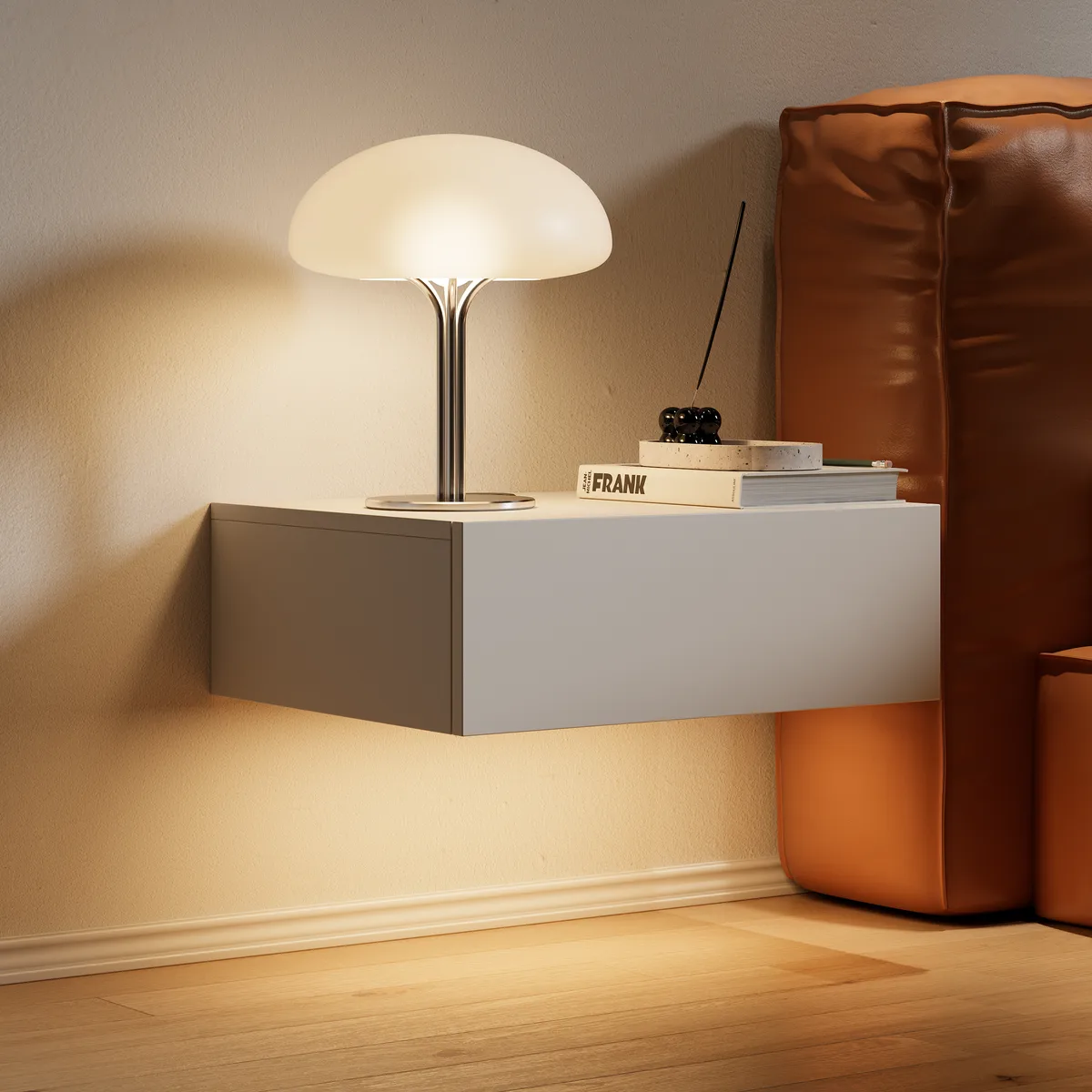 Lumio Floating Smart Nightstand with Charging Station & Light