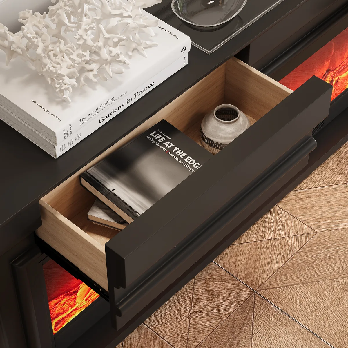 60" Electric Fireplace TV Stand with Remote Control — image 19