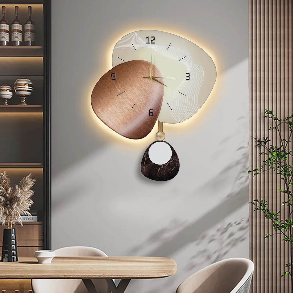 24" LED Wall Clock with 3-Color Dimming and Remote Control — image 21