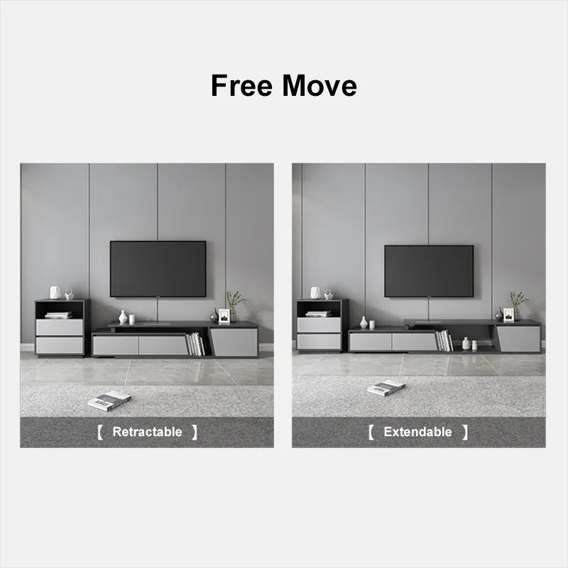 Fero Mid Century Extendable TV Stand & Block Coffee Table Set — image 19