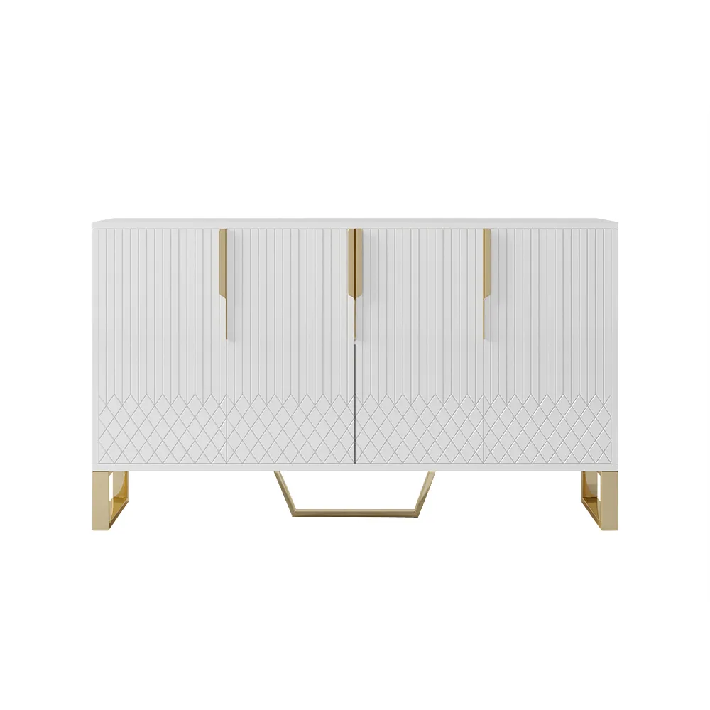 4-Door Wood 60" Sideboard with 3 Shelves Aro Contemporary — image 10