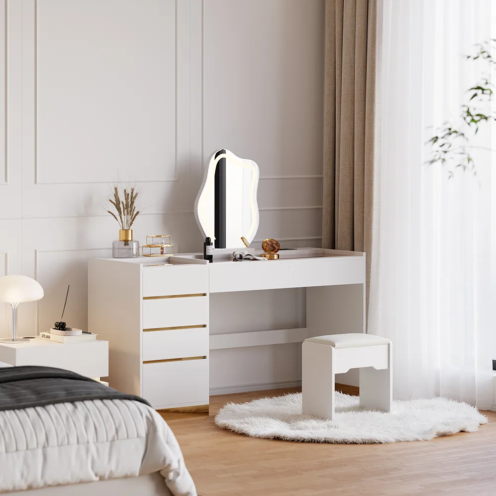 Bedroom Nightstands & Vanity Desk Set 2 LED — image 3