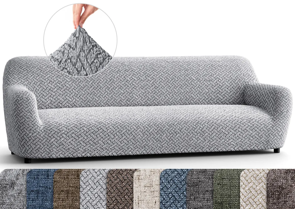 Sofa Slipcovers - 1-Piece Furniture Protector - Form Fit, Machine Washable -Microfibra PrintedCollection - Venezia — image 3