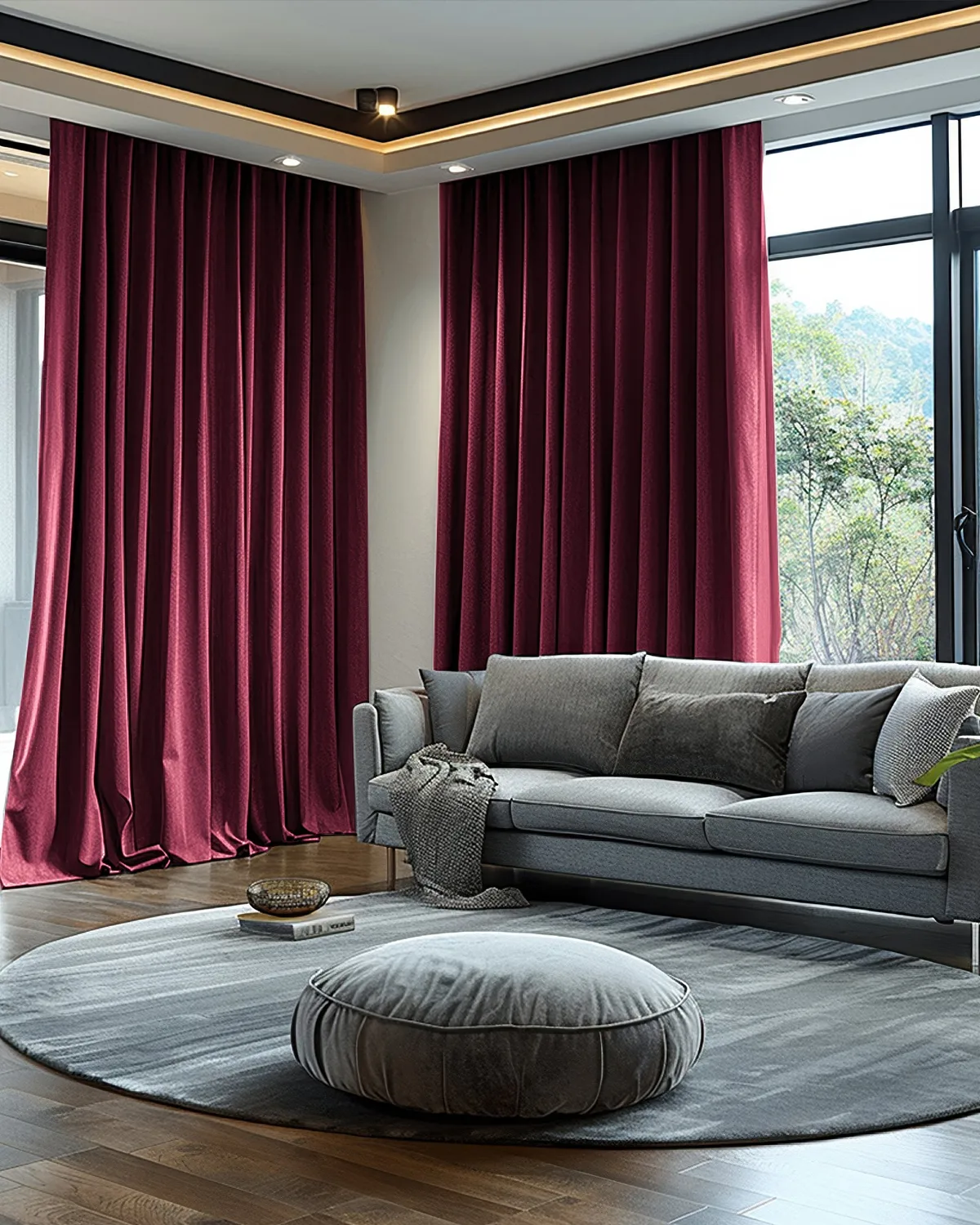 Quinn 4 Layers OEKO Heavyweight Soundproof Thermal 100% Blackout Velvet Custom Curtain — image 4
