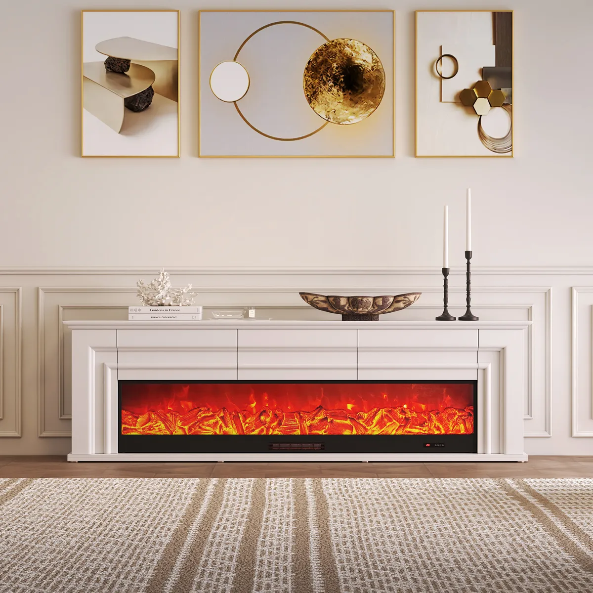 60" Electric Fireplace TV Stand with Remote Control — image 22
