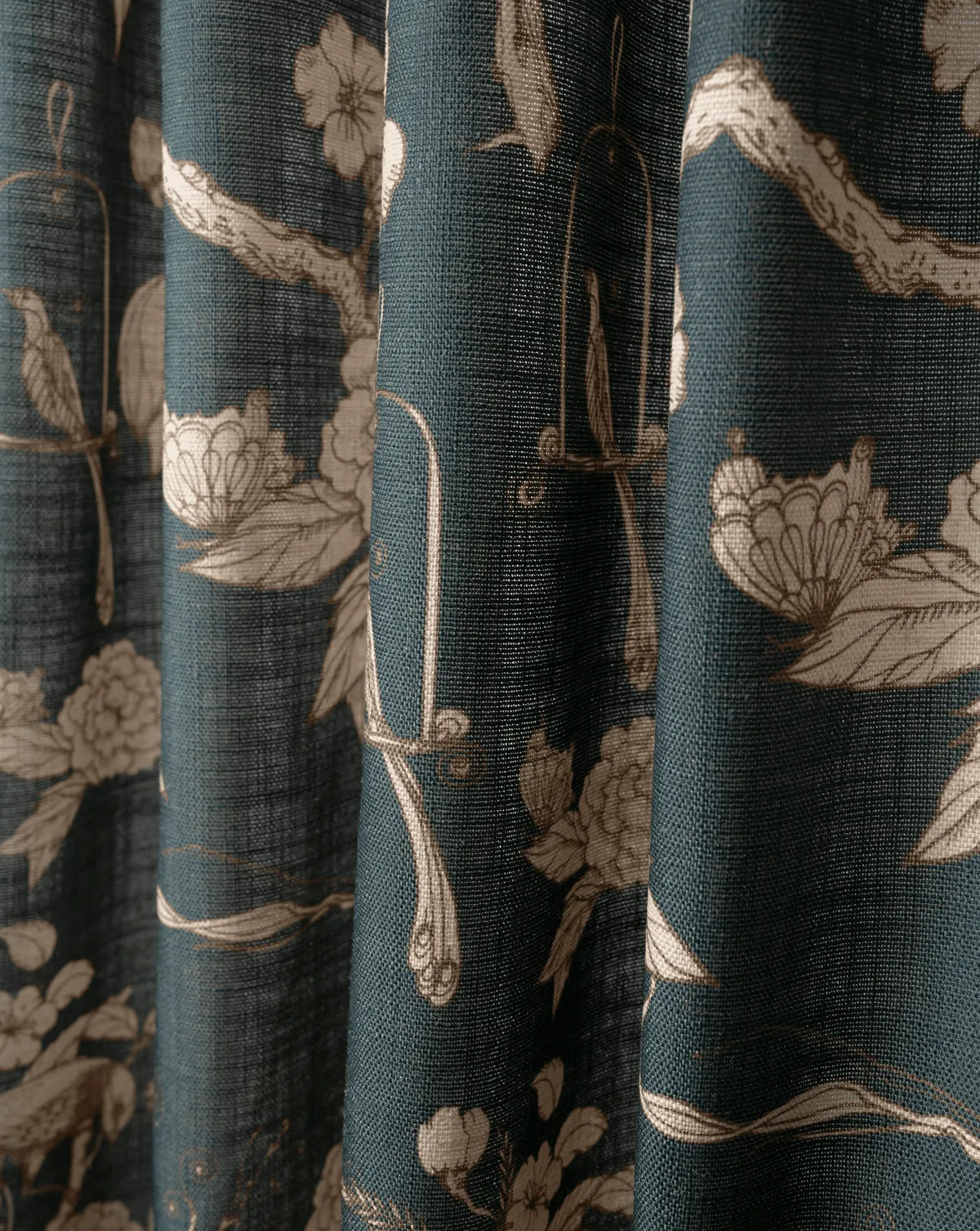 Seeker Linen Blend Floral Patterned Custom Curtain — image 5