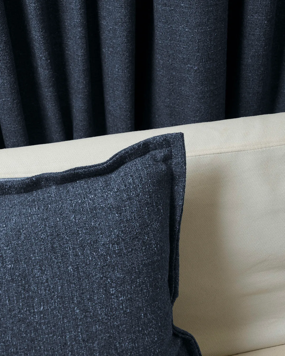 Luna Linen Blend Faux Leather Laced Throw Pillowcase — image 2