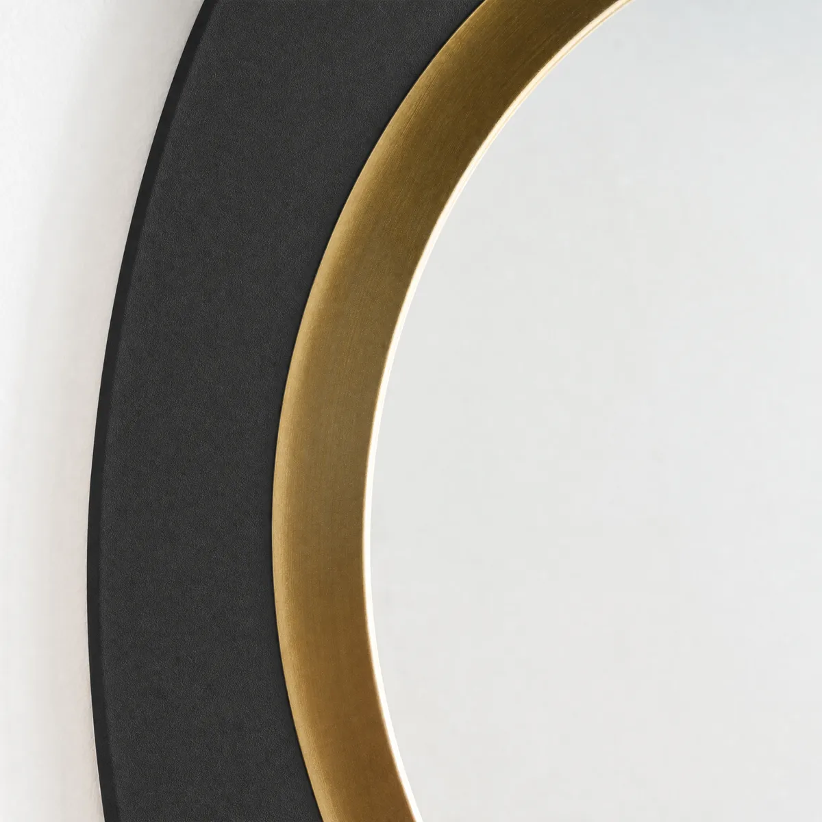 Abstract Wall Mirror, Matte Black and Gold, Horizontal or Vertical — image 8